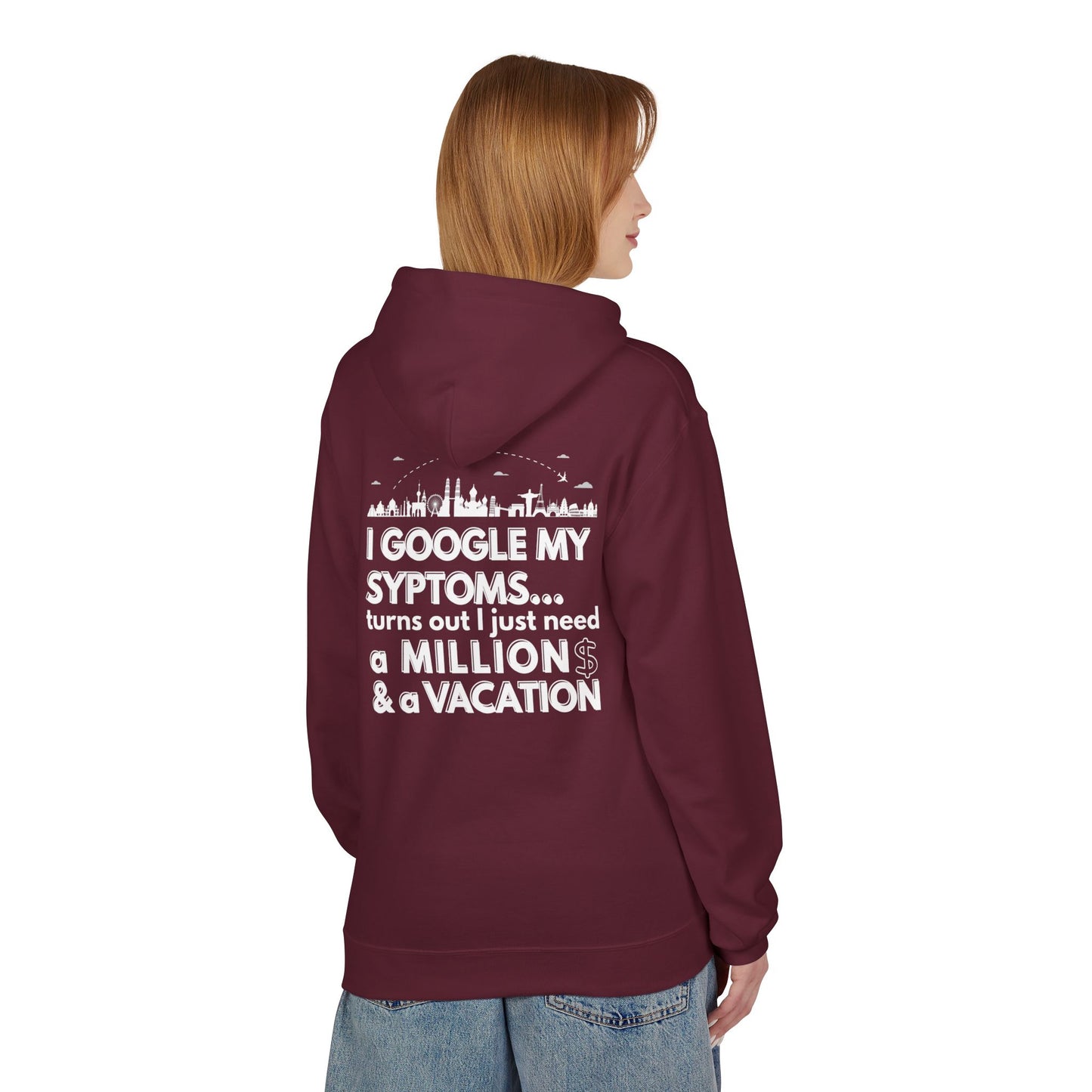 Google Syptoms Hoodie, Funny Hoodie, Gift for Travel Lovers, Casual Wear, Comfortable Sweater
