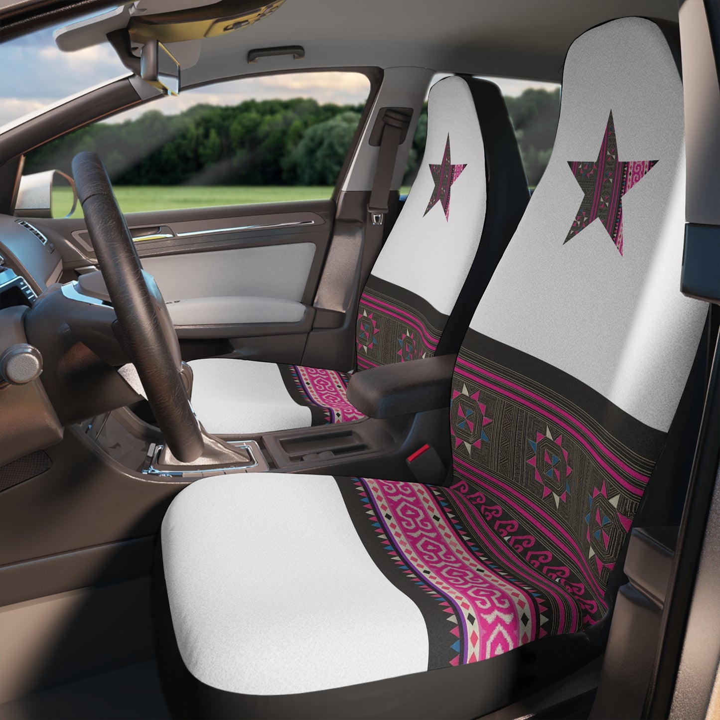 Hmong Heritage Pattern Star Car Seat Covers | Stylish Automotive Accessories, Car Decor, Unique Gifts, Road Trip Essentials, Home Decor