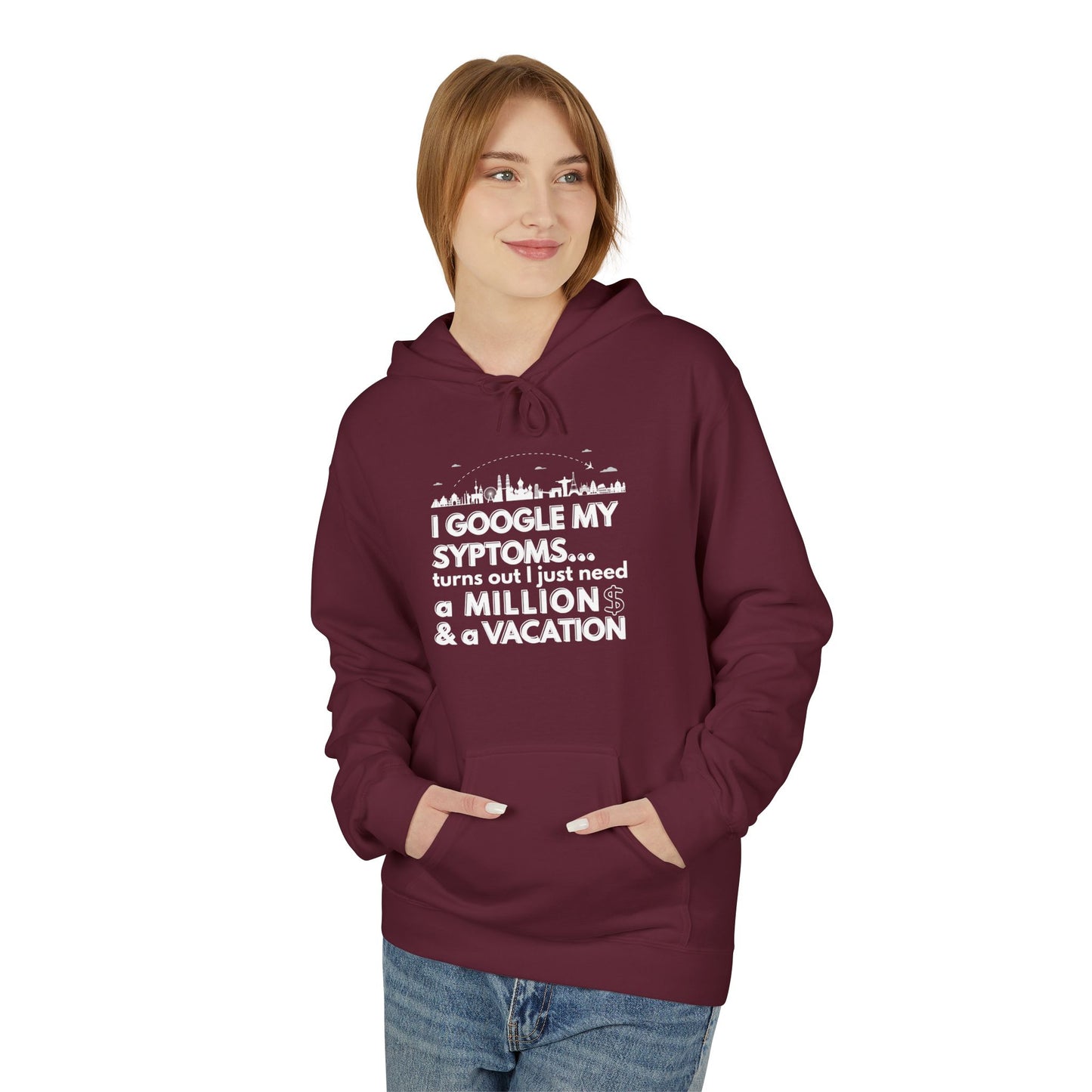 Google Syptoms Hoodie, Funny Hoodie, Gift for Travel Lovers, Casual Wear, Comfortable Sweater