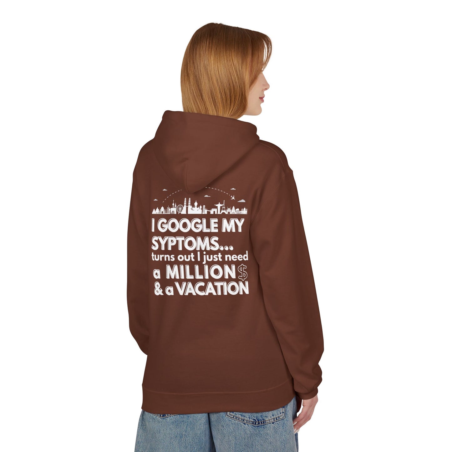 Google Syptoms Hoodie, Funny Hoodie, Gift for Travel Lovers, Casual Wear, Comfortable Sweater