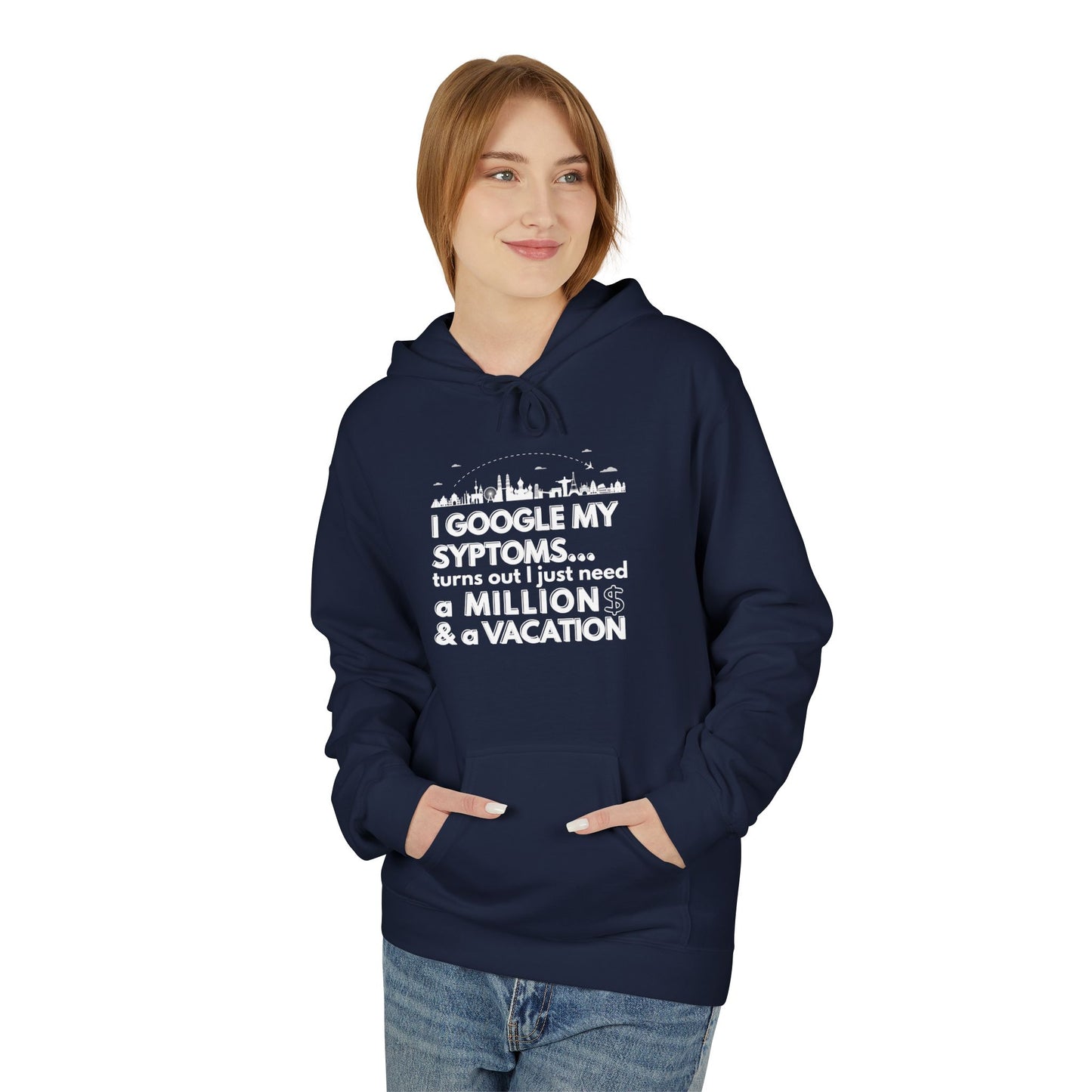 Google Syptoms Hoodie, Funny Hoodie, Gift for Travel Lovers, Casual Wear, Comfortable Sweater