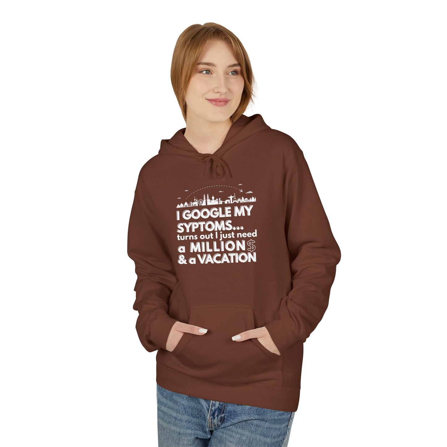 Google Syptoms Hoodie, Funny Hoodie, Gift for Travel Lovers, Casual Wear, Comfortable Sweater