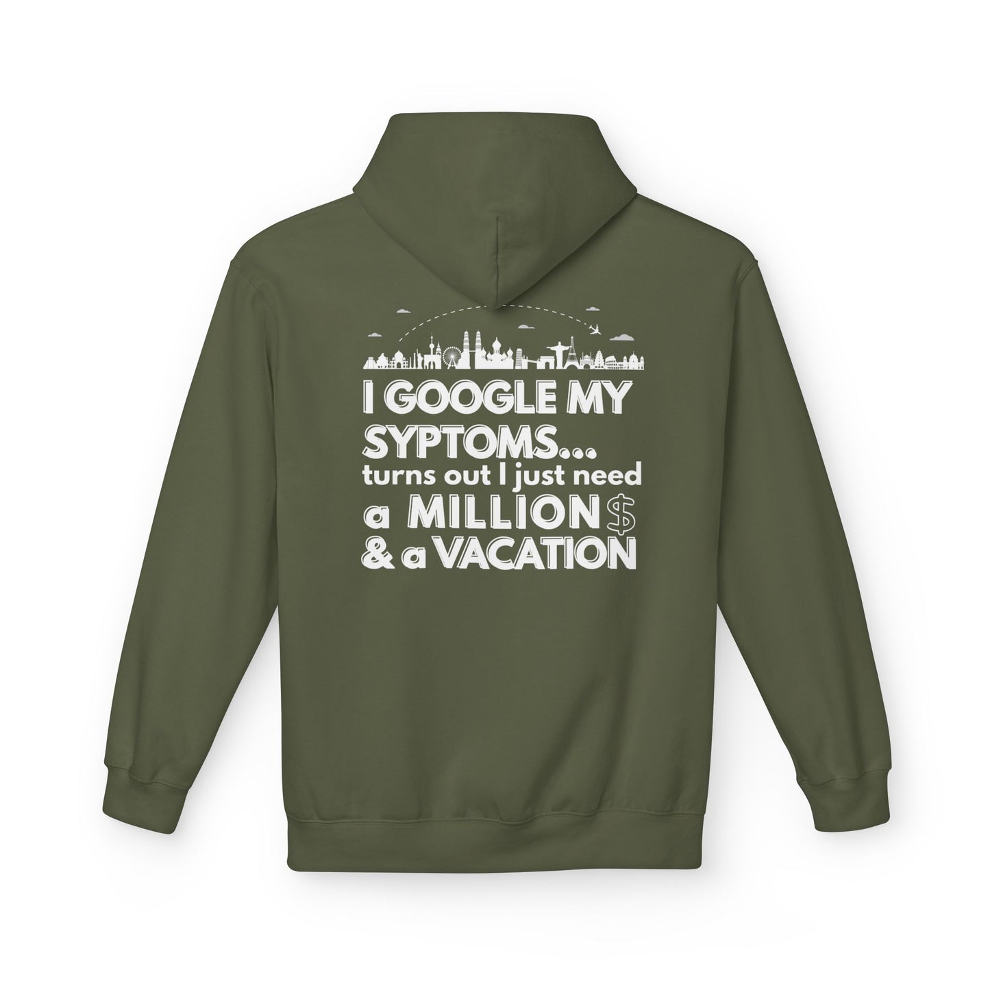 Google Syptoms Hoodie, Funny Hoodie, Gift for Travel Lovers, Casual Wear, Comfortable Sweater