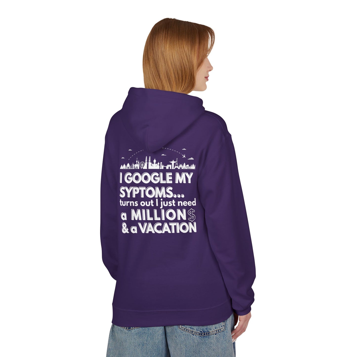 Google Syptoms Hoodie, Funny Hoodie, Gift for Travel Lovers, Casual Wear, Comfortable Sweater