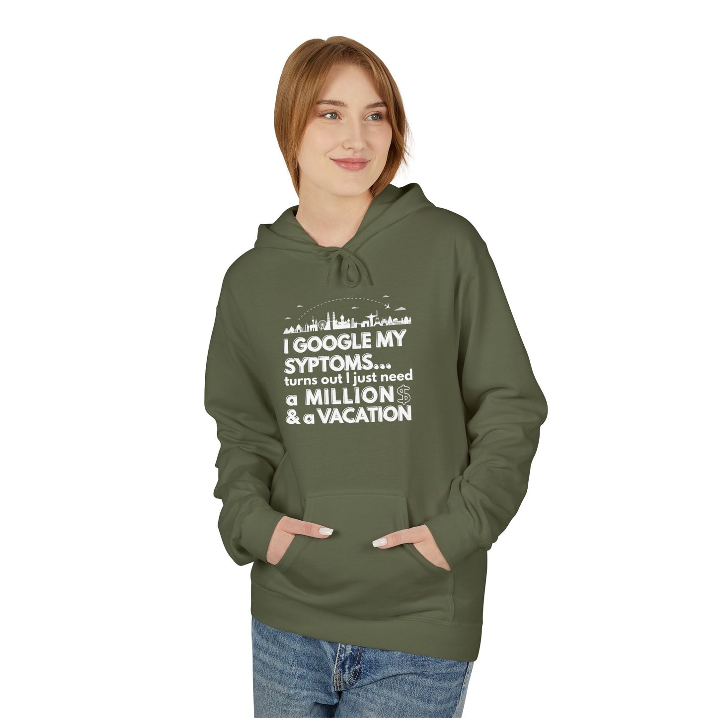 Google Syptoms Hoodie, Funny Hoodie, Gift for Travel Lovers, Casual Wear, Comfortable Sweater