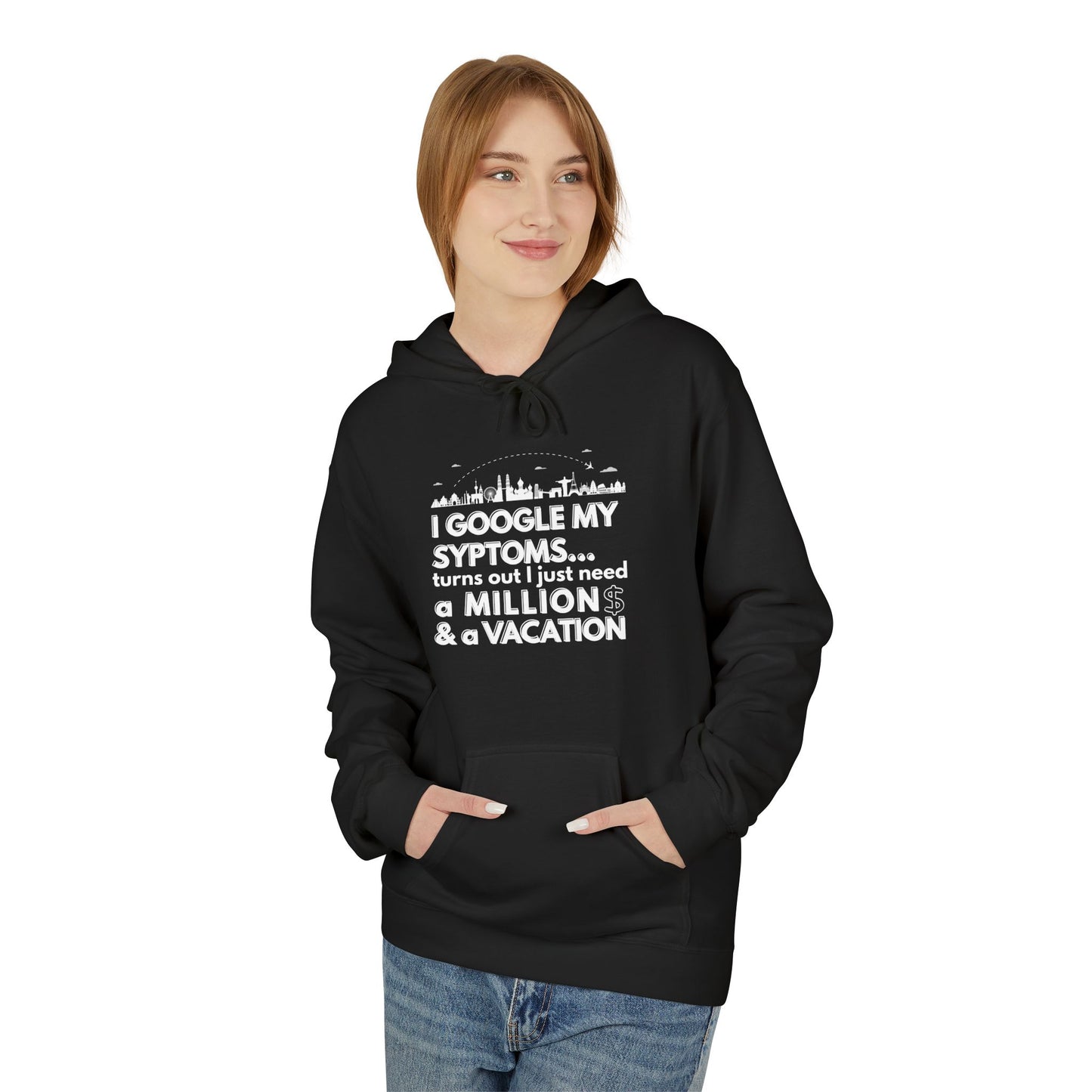 Google Syptoms Hoodie, Funny Hoodie, Gift for Travel Lovers, Casual Wear, Comfortable Sweater